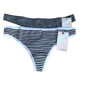 Lively Cotton Thong Panties - Lot of 2 NWTs